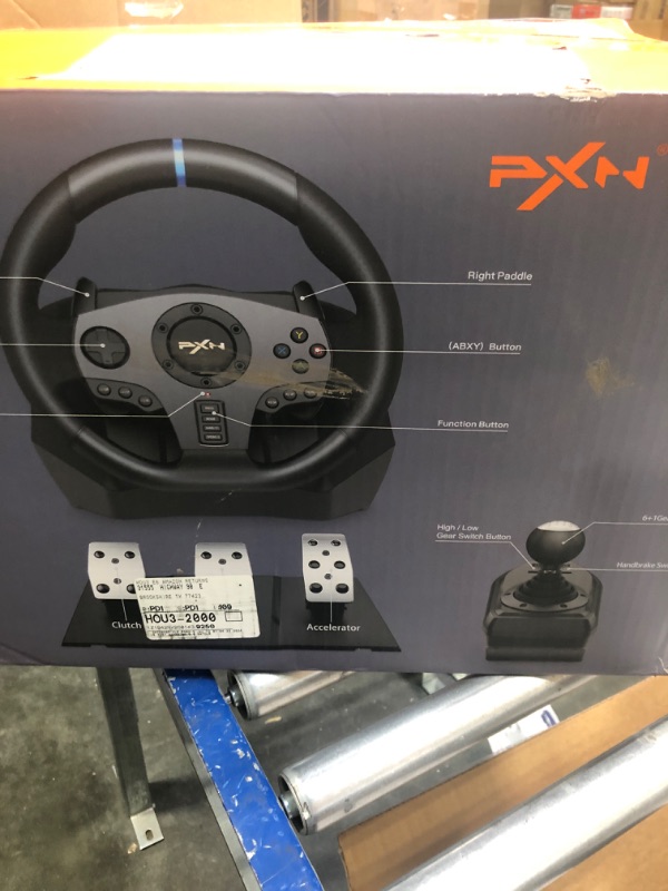 Photo 3 of PXN V9 Gaming Racing Wheel with Pedals and Shifter, Steering Wheel for PC, Xbox One, Xbox Series X/S, PS4, PS3 and Nintendo Switch