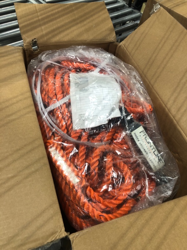 Photo 2 of Frontline VLP200R3L Premium Vertical Lifeline with Openable Rope Grab 200' and Shock Pack | High Tenacity Polyester Material | Double Locking Closing Mechanism | OSHA & ANSI Compliant 200’