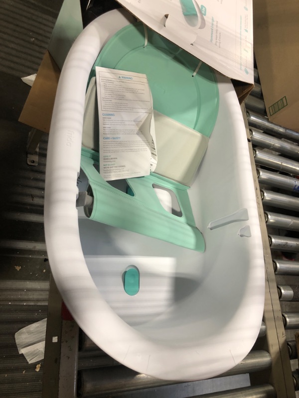 Photo 3 of 4-in-1 Grow-with-Me Bath Tub by Frida Baby Transforms Infant Bathtub to Toddler Bath Seat with Backrest for Assisted Sitting in Tub