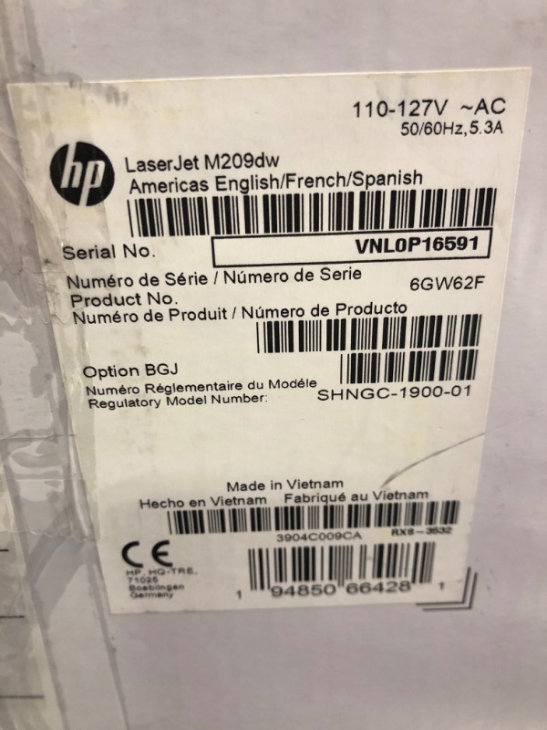 Photo 4 of HP Laserjet M209dw Wireless Black & White Printer, with Fast 2-Sided Printing (6GW62F) and Instant Ink $5 Prepaid Code Printer + Instant Ink