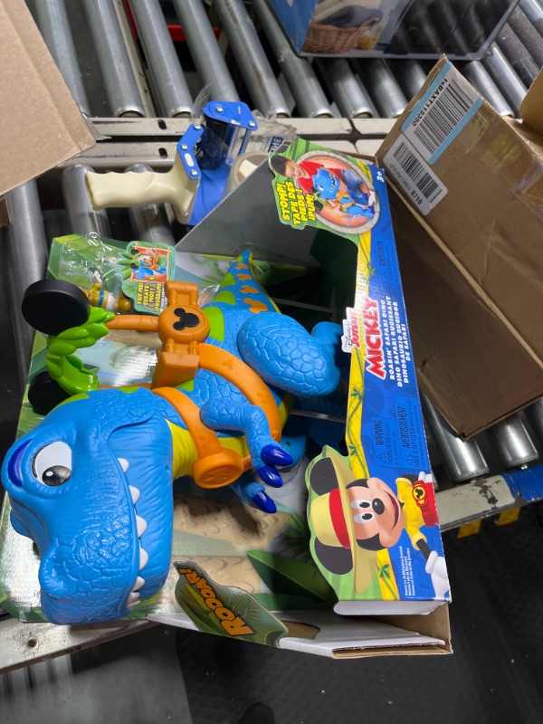 Photo 1 of Disney Junior Mickey Mouse Funhouse Roarin' Safari Dino, 4-piece Figures and Playset, Dinosaur, Officially Licensed Kids Toys for Ages 3 Up