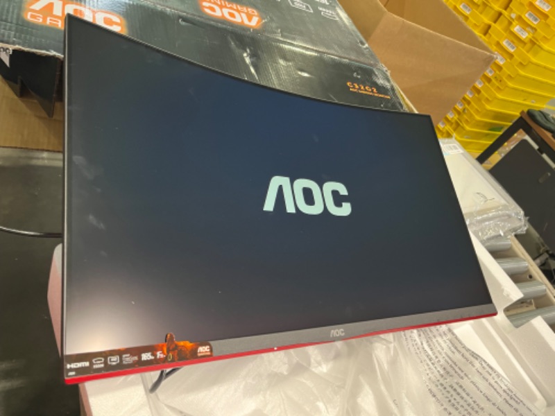 Photo 8 of AOC C32G2 32" Curved Frameless Gaming Monitor FHD, 1500R Curved VA, 1ms, 165Hz, FreeSync, Height adjustable, 3-Year Zero Dead Pixel Policy, Black 165Hz Low Latency 32" FHD Curved Screen