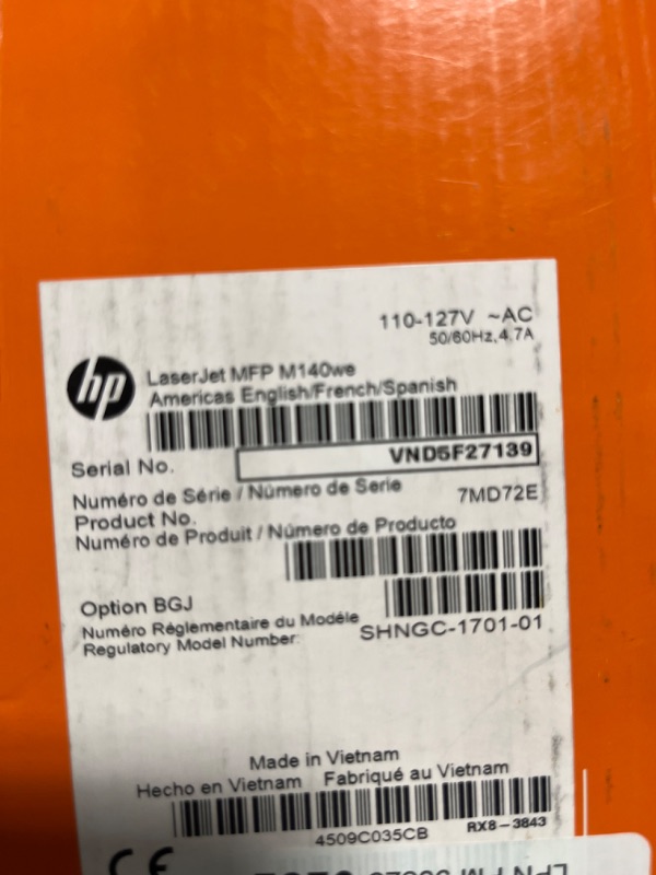 Photo 4 of HP LaserJet MFP M140we All-in-One Wireless Black & White Printer with HP+ and Bonus 6 Months Instant Ink (7MD72E) New Version: HP+, M140we