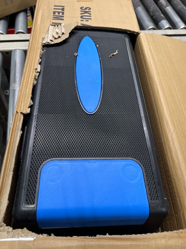 Photo 1 of ANT MARCH 30" Aerobic Stepper for Exercise Step Up Exercise Platform with Removable Raisers Adjust 5"-7"-9"?Workout Stepper BLUE