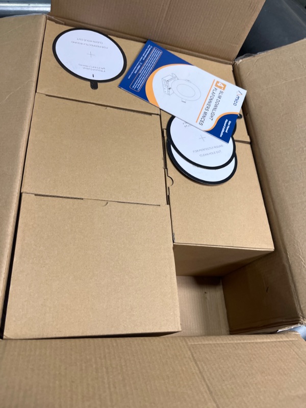 Photo 1 of Amico 20 Pack 4 Inch 5CCT Ultra-Thin LED Recessed Ceiling Light with Junction Box, 2700K/3000K/3500K/4000K/5000K Selectable, 11W Eqv 70W, Dimmable Can Light, 800LM High Brightness Downlight - ETL