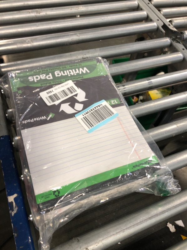 Photo 2 of KAISA Legal Pads Writing Pads Recycled Paper, 8.5"x11.75" Wide Ruled, 50 sheets 8-1/2"x 11-3/4" Perforated Writed Pad, White Pack of 12pads, KSU-5293 8.5x11.75inch White 12pad