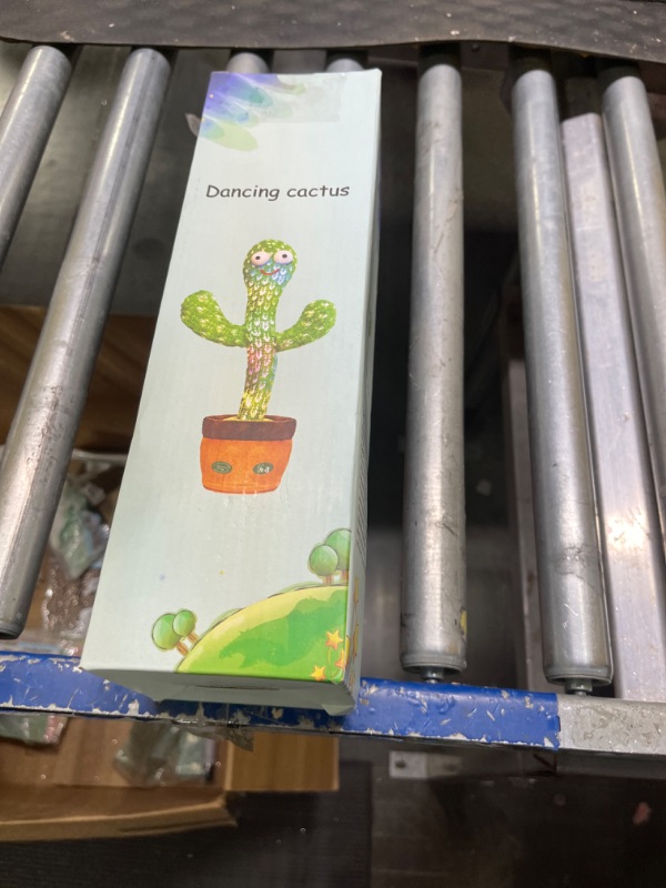 Photo 2 of [Update Volume Adjustable] Dancing Cactus Talking Toy,Gift Package Repeat Sunny Cactus Plush Toys-Talking Sing+Repeat+Dancing+Recording+Rainbow LED(15 Second Recording) talking cactus toy