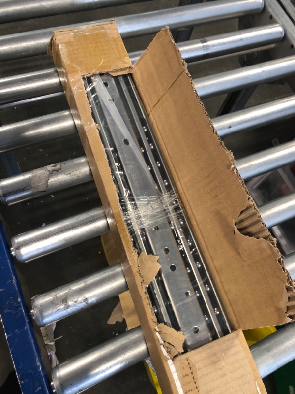 Photo 2 of YENUO Heavy Duty Drawer Slides with Lock 12 14 16 18 20 22 24 26 28 30 32 34 36 38 40 44 48 52 56 60 Inch Full Extension Side Mount Ball Bearing Locking Rails Track Glides Runners Load 440 Lbs 1 Pair With Lock 22 Inch