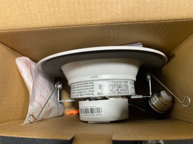 Photo 1 of RL56 Series 5/6 in. Recessed LED retrofit module Selectable CCT and Lumens, Integrated LED Matte White 4 pack