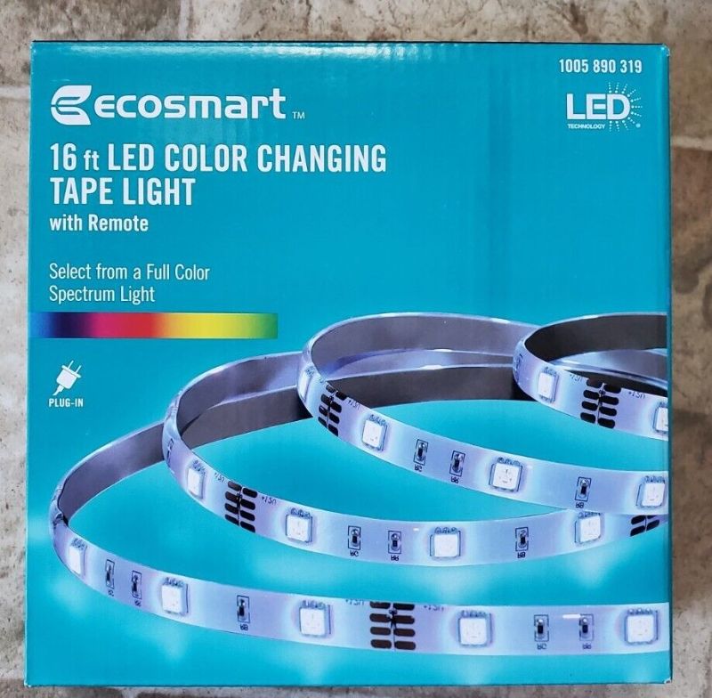 Photo 1 of 16 ft. Indoor RGB LED Strip Light 6 pack