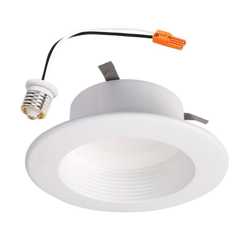 Photo 1 of Halo RL4 Series Matte White 4 in. W LED Retrofit Recessed Lighting 8 W 4 pack