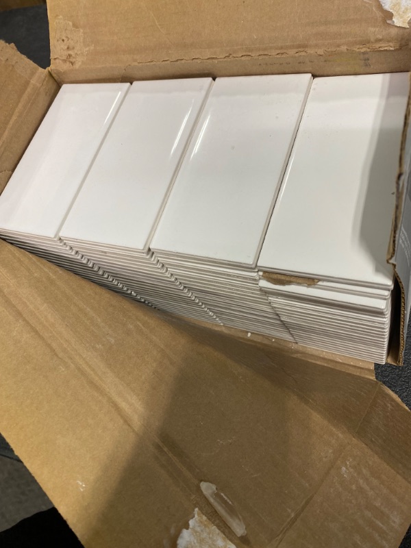 Photo 1 of Restore 3 in. x 6 in. Ceramic Bright White Subway Tile Bright White