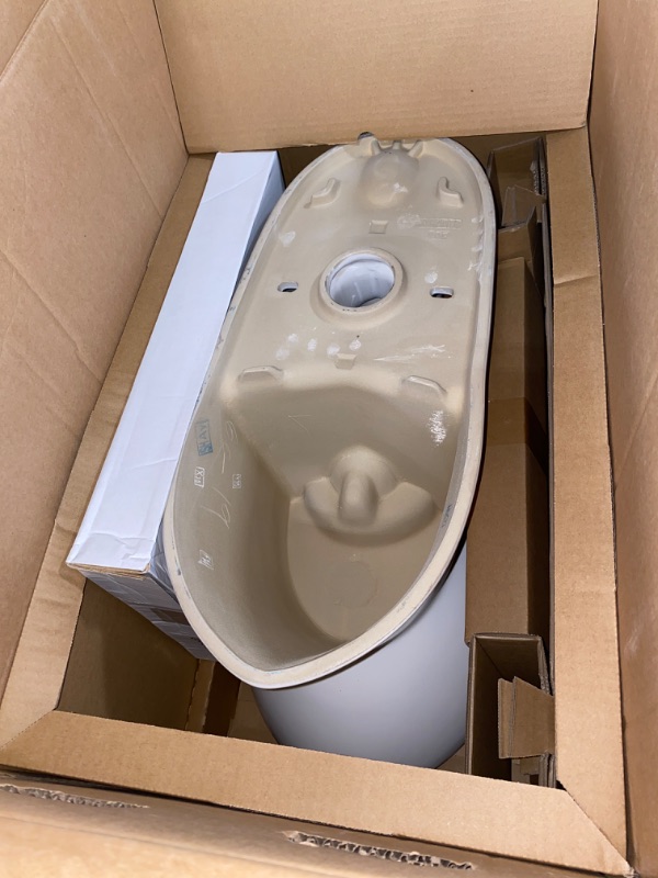Photo 1 of Power Flush 2-Piece 1.28 GPF Single Flush Elongated Toilet in White with Slow-Close Seat Included