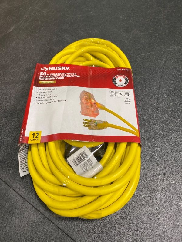 Photo 3 of HUSKY 50 ft. 12/3 Extension Cord 