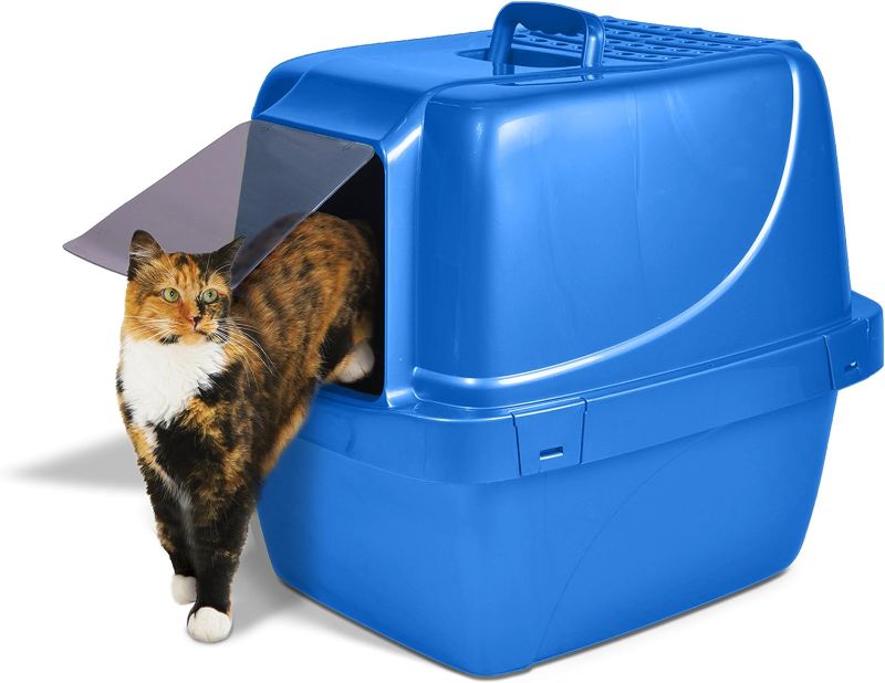 Photo 1 of  Enclosed Sifting Cat Pan/Litter Box, Extra Large BLUE