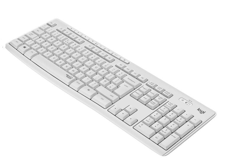 Photo 1 of Logitech MK295 Keyboard Combo with SilentTouch Technology, Full Numpad, Advanced Optical Tracking, Lag-Free Wireless, 90% Less Noise - Off White