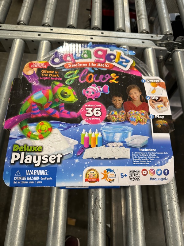 Photo 2 of Aqua Gelz™ 3D Magic Gel | Unique Crafts Soft Figures | Craft Kit | Unique Arts & Crafts for Kids | Squishy Maker Machine | Water Toys | Kid Toys Girls Boys| Make Your Own (GLOWZ Park Playset)