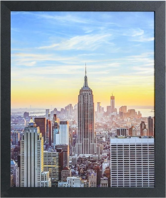 Photo 1 of Frame Amo 13x17 Black Modern Picture or Poster Frame, 1 inch Wide Border, Smooth Wrap Finish, Acrylic Face
