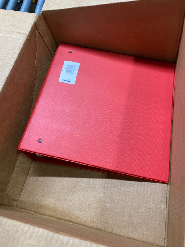 Photo 2 of Avery Durable EZ-Turn Ring Reference Binder, 11 x 8-1/2, 3" Capacity, Red