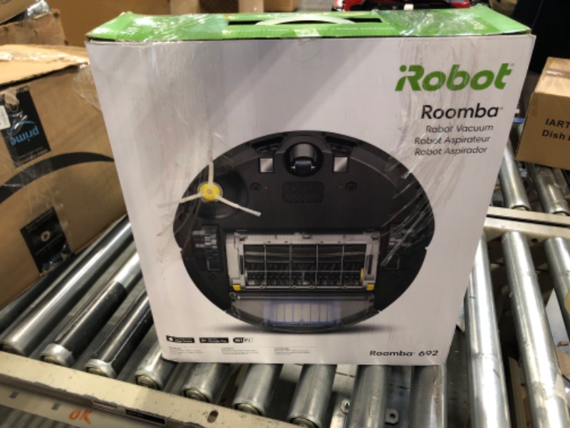 Photo 2 of iRobot Roomba 692 Robot Vacuum-Wi-Fi Connectivity, Personalized Cleaning Recommendations, Works with Alexa, Good for Pet Hair, Carpets, Hard Floors, Self-Charging, Charcoal Grey