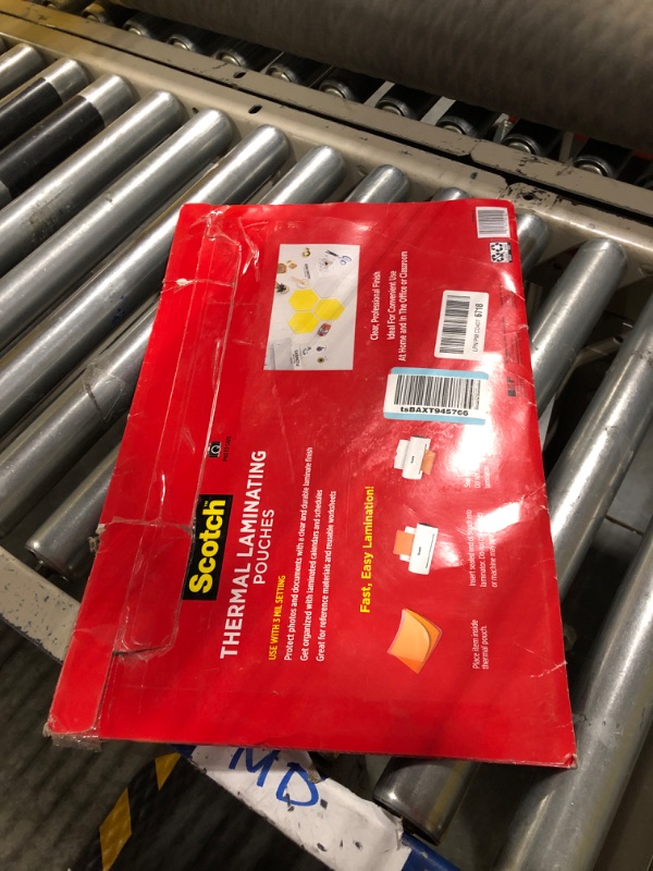 Photo 1 of Scotch Thermal Laminating Pouches, 11.45 x 17.48-Inches, 25-Pouches (TP3856-25)