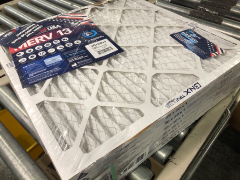 Photo 2 of BNX 20x20x1 MERV 13 Air Filter 6 Pack - MADE IN USA - Electrostatic Pleated Air Conditioner HVAC AC Furnace Filters - Removes Pollen, Mold, Bacteria 20x20x1 6-Pack