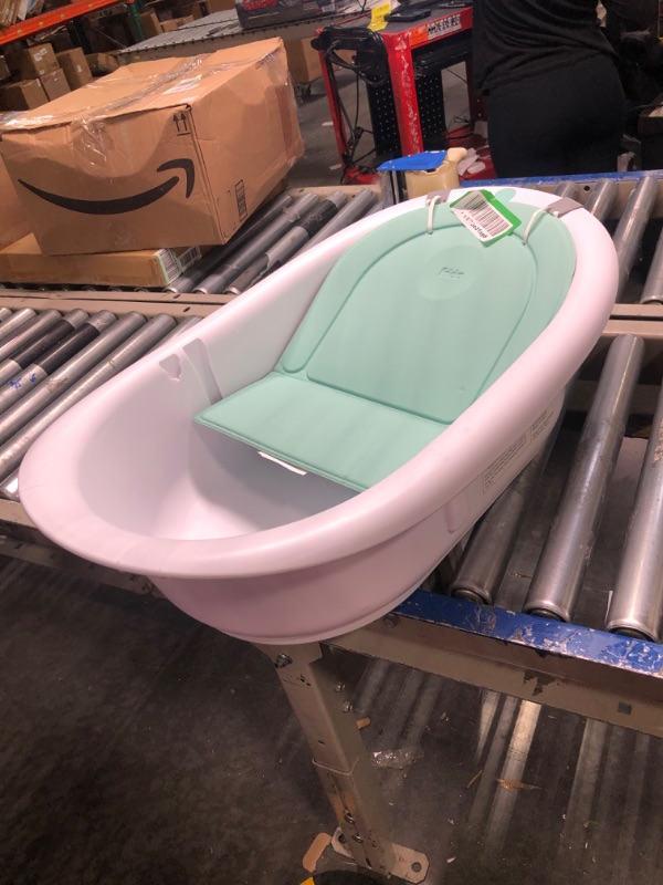 Photo 4 of 4-in-1 Grow-with-Me Bath Tub by Frida Baby Transforms Infant Bathtub to Toddler Bath Seat with Backrest for Assisted Sitting in Tub