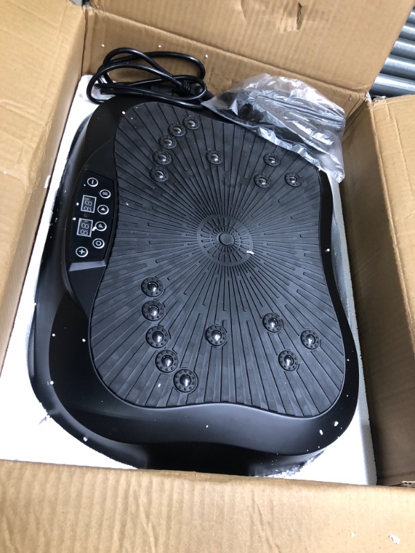 Photo 1 of AXV Vibration Plate Exercise Machine Whole Body Workout Vibrate Fitness Platform Lymphatic Drainage Machine for Weight Loss Shaping Toning Wellness Home Gyms Workout MINI2-BLACK