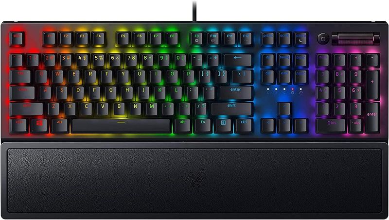 Photo 1 of Razer BlackWidow V3 Mechanical Gaming Keyboard: Green Mechanical Switches - Tactile & Clicky - Chroma RGB Lighting - Compact Form Factor - Programmable Macro Functionality - Classic Black
