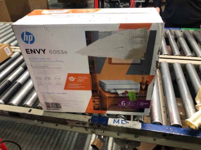 Photo 2 of HP ENVY 6055e Wireless Color Inkjet Printer, Print, scan, copy, Easy setup, Mobile printing, Best-for-home, Instant Ink with HP+,white
