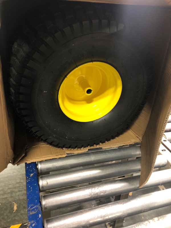 Photo 3 of 2PCS 20x8.00-8 Lawn Mower Tires with Rim,20x8x8 Lawn Tractor Tires,20x8.00-8nhs Tires for Lawn Garden Tractors,4 Ply Tubeless,3.5" Offset Hub,3/4" Bushing with 3/16" Keyway,965lbs Capacity
