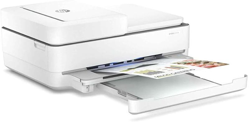 Photo 1 of HP ENVY 6455e Wireless Color Inkjet Printer, Print, scan, copy, Easy setup, Mobile printing, Best for home, Instant Ink with HP+,white
