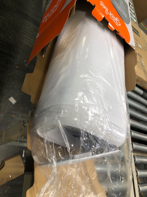 Photo 1 of Diaper Genie Platinum Pail (Lilly White) is Made of Durable Stainless Steel and Includes 1 Easy Roll Refill with 18 Bags That can Last up to 5 Months.