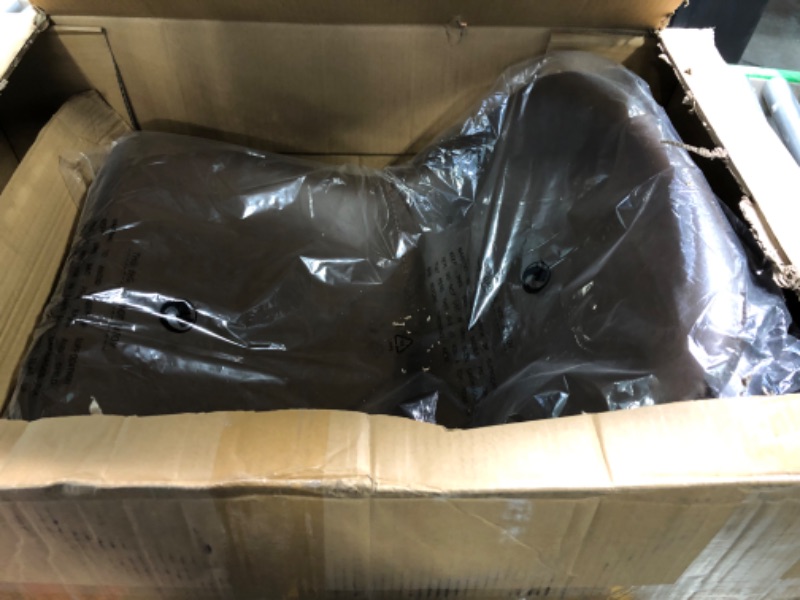 Photo 1 of Rfiver Pu Faux Leather Bar Stools Set of 2, Industrial Pub Barstools with Back and Footrest, Modern Armless Bar Height Stool Chairs, Brown 30" Barstool x2 Brown