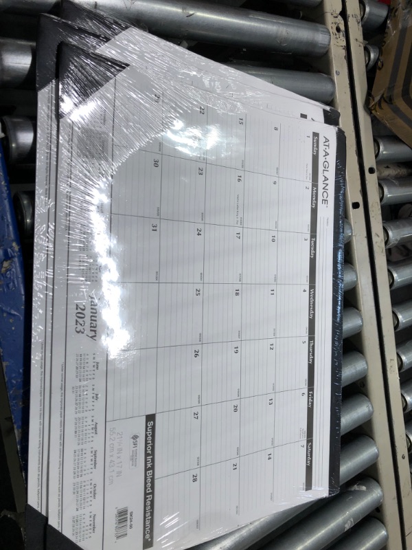 Photo 1 of AT-A-GLANCE 2023 Desk Calendar, Desk Pad, 21-3/4" x 17", Large, Ruled Blocks, Monthly (SK2400) 1 Count 2023 New Edition Calendar set of 3