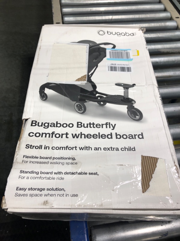 Photo 2 of Bugaboo Butterfly Comfort Wheeled Board +, Compatible with Bugaboo Butterfly Pushchair, Buggy Board with Removable Seat for Toddlers, Sit and Stand Option and Flexible Board Position