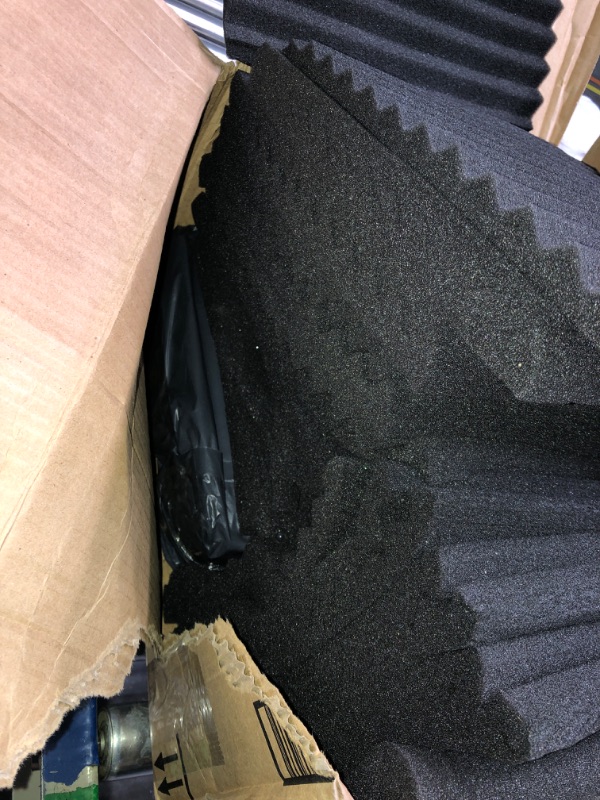 Photo 3 of Acoustic Panels Studio Soundproofing Foam Wedge Tiles, SET Black 12 "X 12 "X1" 