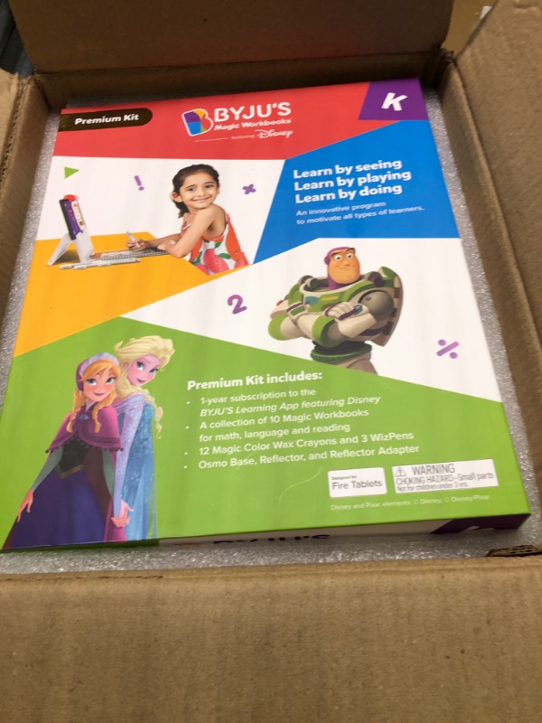 Photo 3 of BYJU’S Learning Kit: Disney, Kindergarten Premium Edition (App + 10 Workbooks) Ages 4-6 - Featuring Disney & Pixar Characters - Learn Letter Sounds, Sight Words & Numbers - Osmo Fire Base Included Fire Tablet Kindergarten