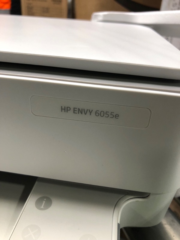 Photo 4 of HP ENVY 6055e Wireless Color Inkjet Printer, Print, scan, copy, Easy setup, Mobile printing, Best for home, Instant Ink with HP+,white New