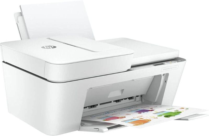 Photo 1 of *NO INK INCLUDED* HP DeskJet 4155e Wireless Color All-in-One Printer & 67XL Tri-Color High-Yield Ink Cartridge | 3YM58AN & 67XL Black High-Yield Ink Cartridge | 
