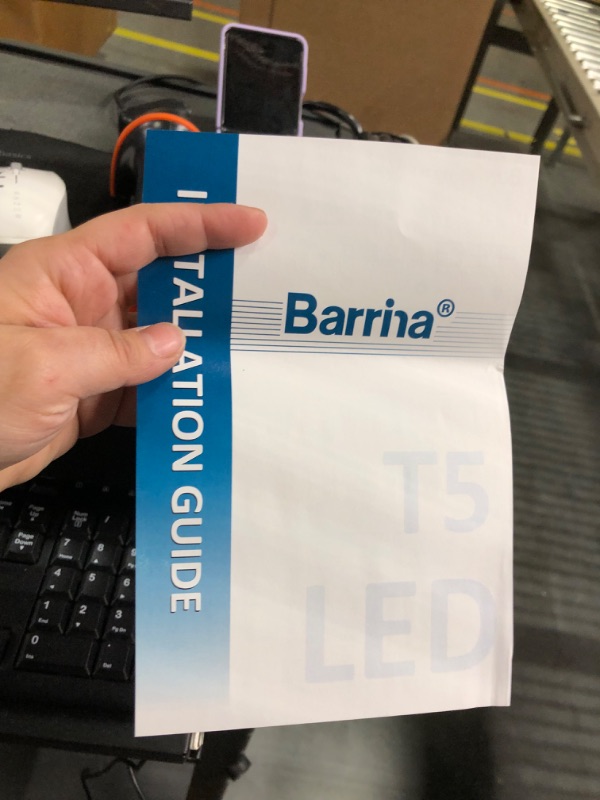 Photo 5 of (6 Pack) Barrina LED T5 Integrated Single Fixture, 4FT, 2200lm, 6500K (Super Bright White), 20W, Utility LED Shop Light, Ceiling and Under Cabinet Light, Corded Electric with ON/OFF Switch, ETL Listed 6-pack (6-power Cords)