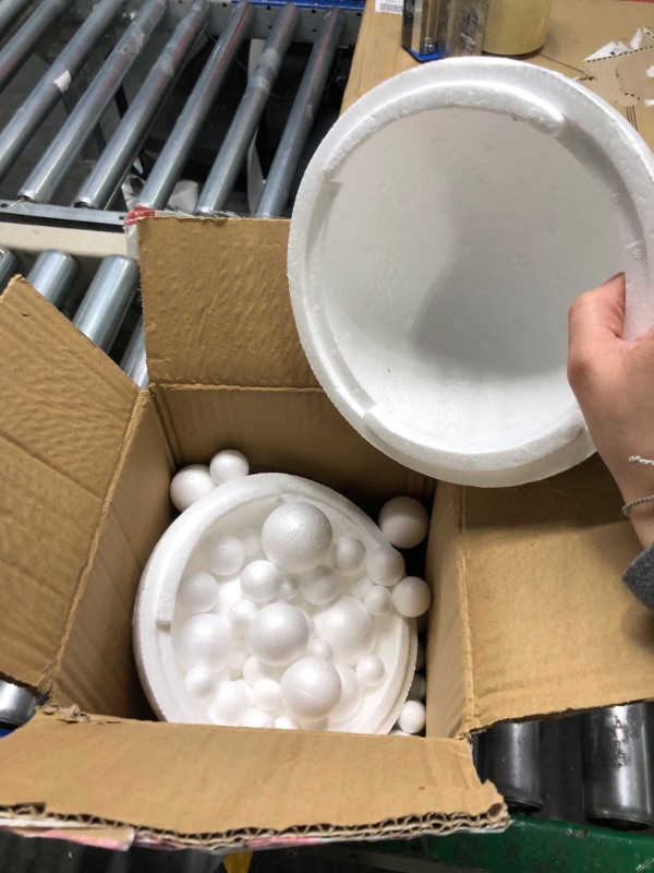 Photo 3 of 73 Pack Foam Balls White Foam Craft Balls Assorted Sizes Polystyrene Ball for Art and Craft DIY Supply School Party Modeling Project Holiday,5 Sizes 8, 2, 1.6, 1.2, 0.8 Inch