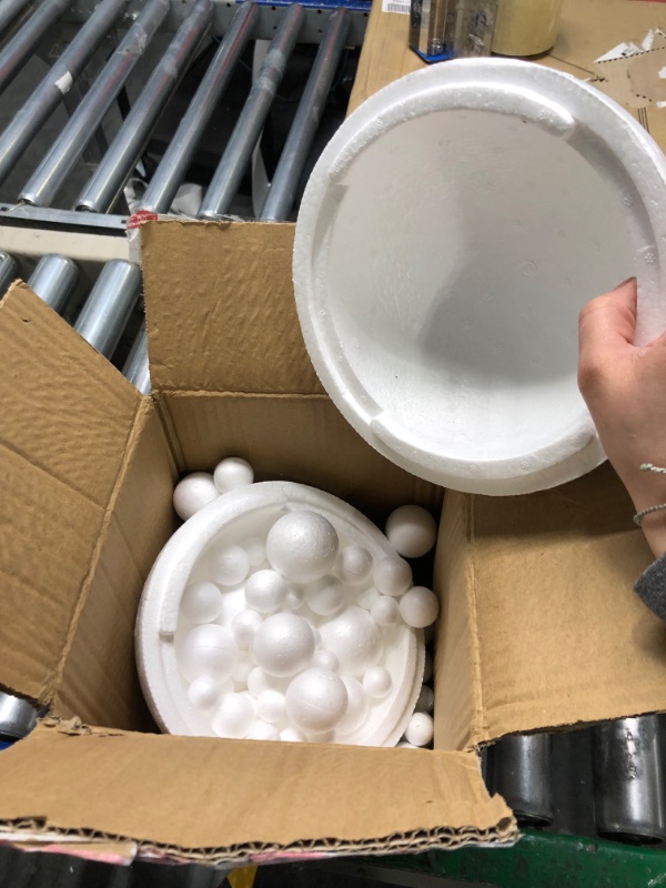 Photo 1 of 73 Pack Foam Balls White Foam Craft Balls Assorted Sizes Polystyrene Ball for Art and Craft DIY Supply School Party Modeling Project Holiday,5 Sizes 8, 2, 1.6, 1.2, 0.8 Inch