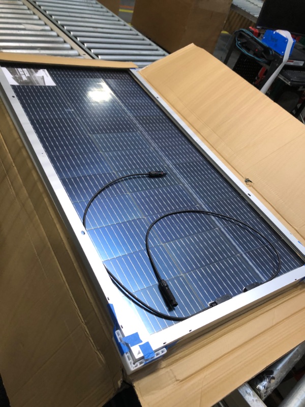 Photo 3 of ECO-WORTHY Bifacial 195 Watt 12 Volt Solar Panel Monocrystalline Rigid High-Efficiency PV Module Power Charger for Sunsheds, Canopies, RVs, Farms and Other Off-Grid Applications 195W Bifacial Solar Panel