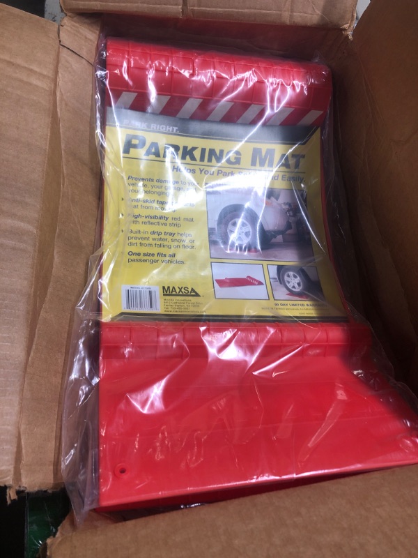 Photo 2 of (2) Maxsa 37359 Park Right Parking Mat (Red)