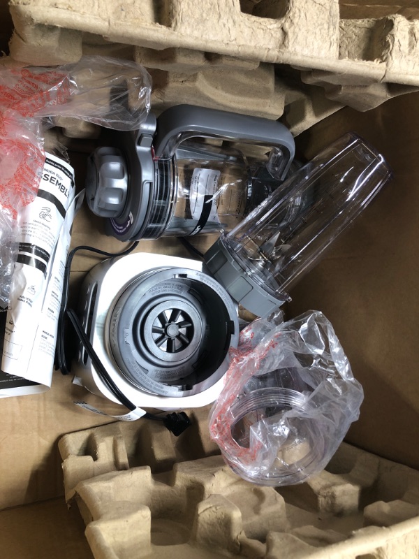 Photo 3 of ** FOR PARTS ONLY ** Ninja SS151 TWISTi Blender DUO, High-Speed 1600 WP Smoothie Maker & Nutrient Extractor* 5 Functions Smoothie, Spreads & More, smartTORQUE, 34-oz. Pitcher & (2) To-Go Cups, Gray 34 oz. Pitcher + Twist Tamper ***Sold for parts