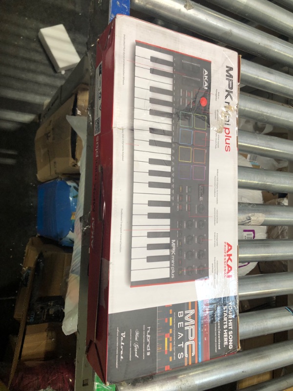 Photo 3 of Akai Professional MPK Mini Plus - USB MIDI Keyboard Controller with 37 Mini Keys, 8 MPC Pads, Sequencer, MIDI/CV/Gate I/O, Music Production Software