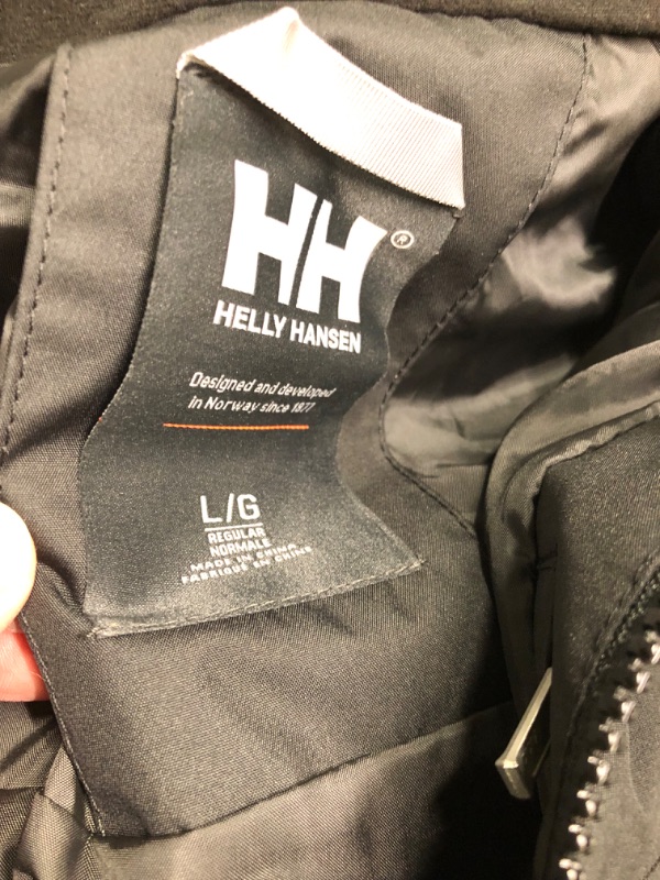 Photo 5 of Helly-Hansen Womens Aden Insulated Waterproof Windproof Breathable Long Length Packable Hood Rain Coat Jacket 990 Black Large