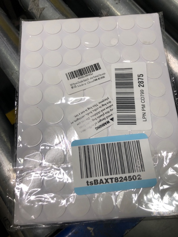 Photo 2 of 560 Pcs Double Sided Sticky Removable Dots Stickers Round Putty Clear Sticky Tack No Trace Super Sticky Putty Waterproof Small Stickers for Festival Decoration (20mm, 560) 20mm 560