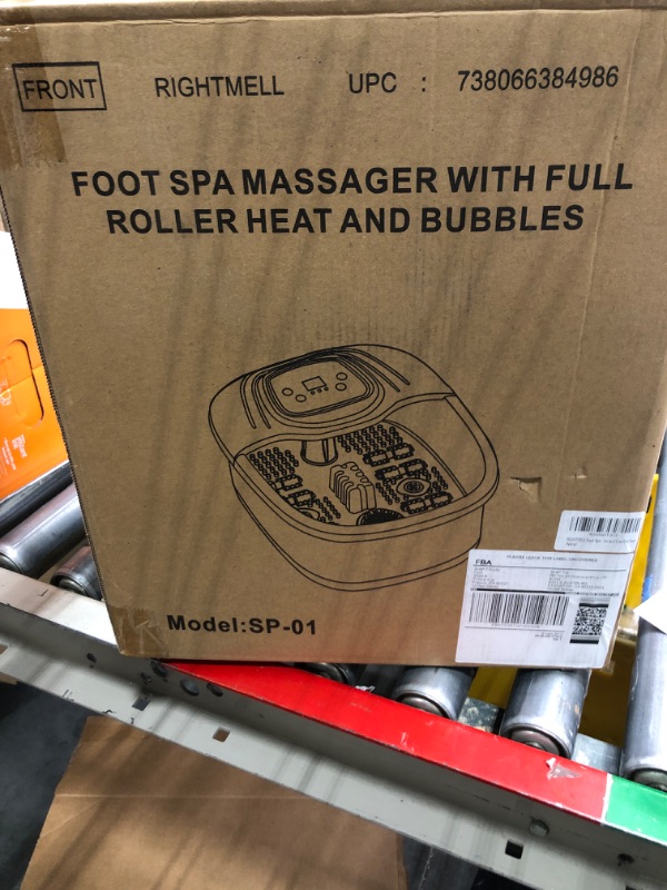 Photo 2 of Foot Spa Bath Massager with Heat, Epsom Salt,Bubbles, Vibration and Red Light,8 Massage Roller Pedicure Foot Spa Tub for Stress Relief,Foot Soaker with Acupressure Massage Points&Temperature Control